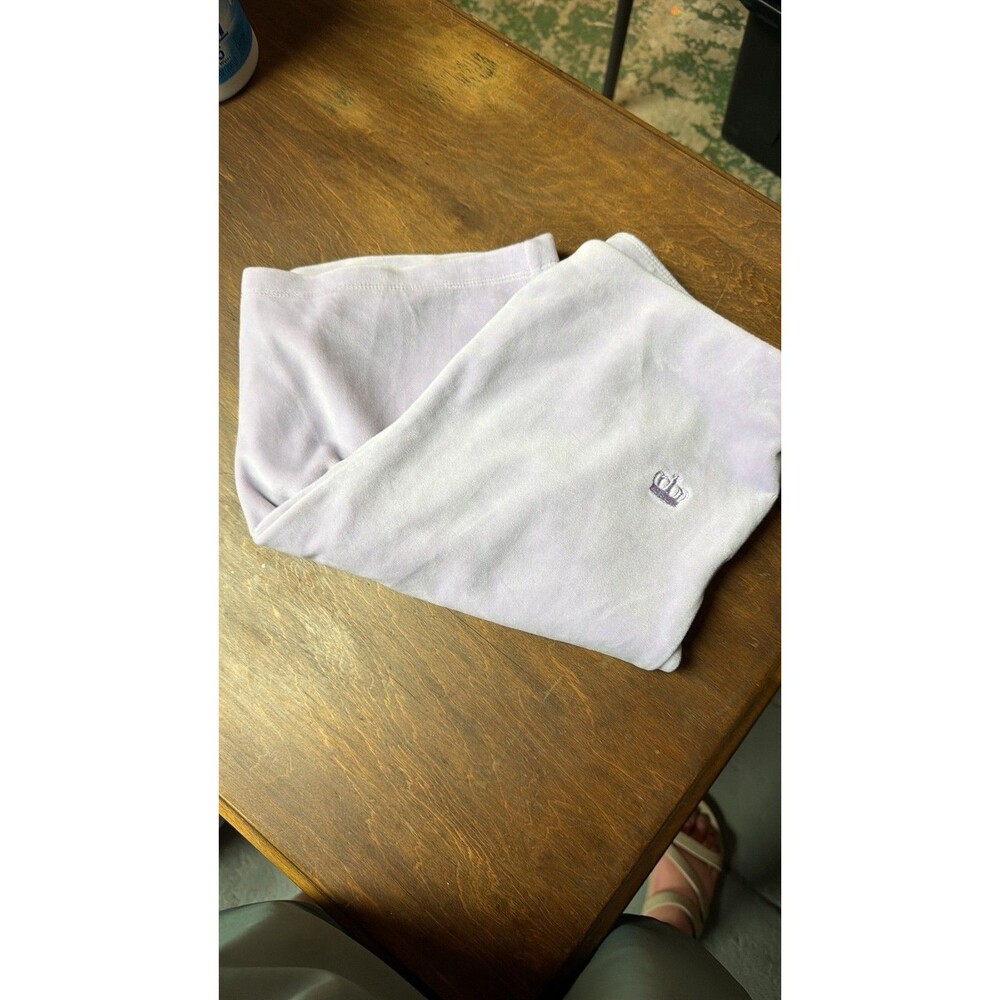 Juicy Couture Lavender Velour Jogger Shorts with Crown Logo